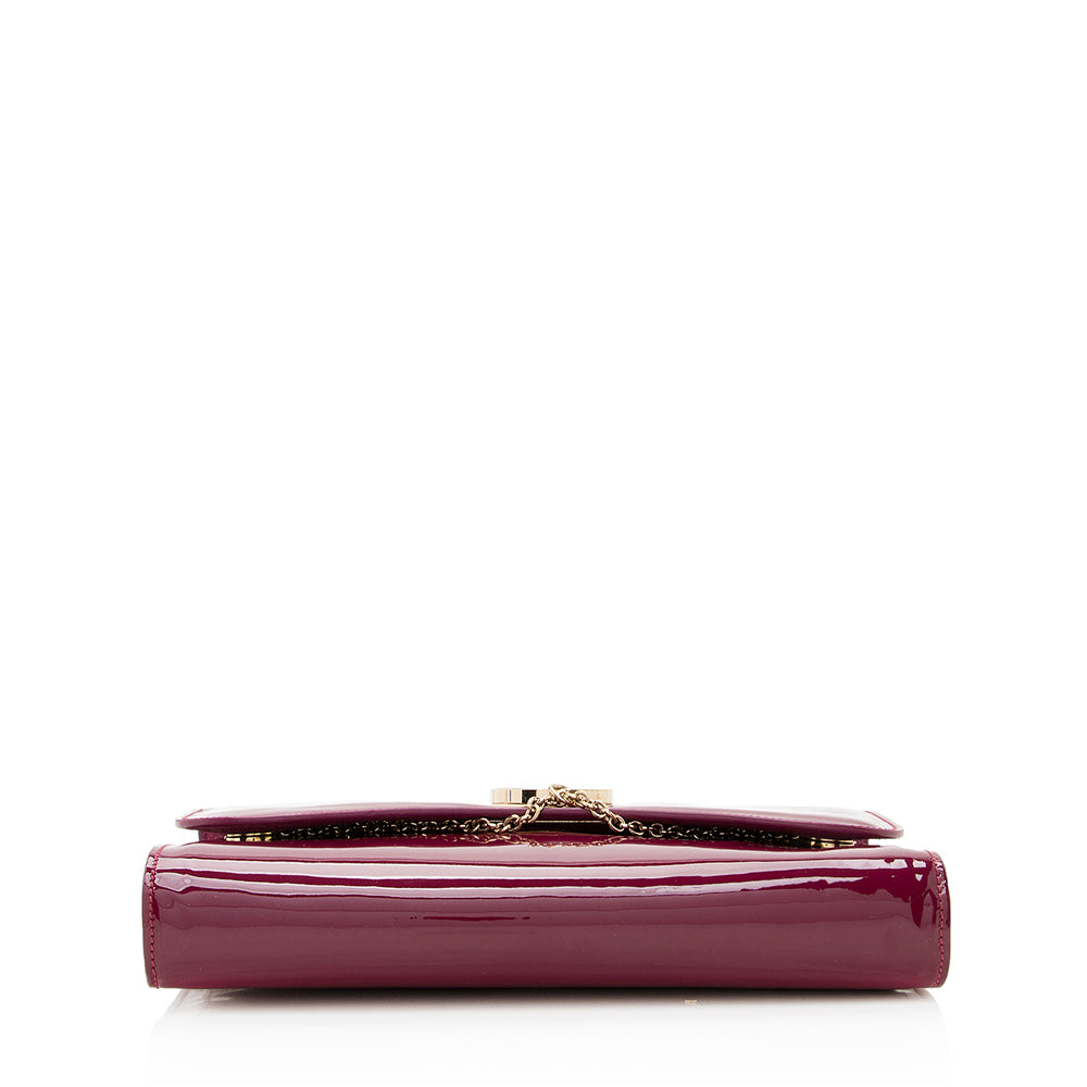 Christian Louboutin Patent Leather Riviera Clutch (SHF-19864)
