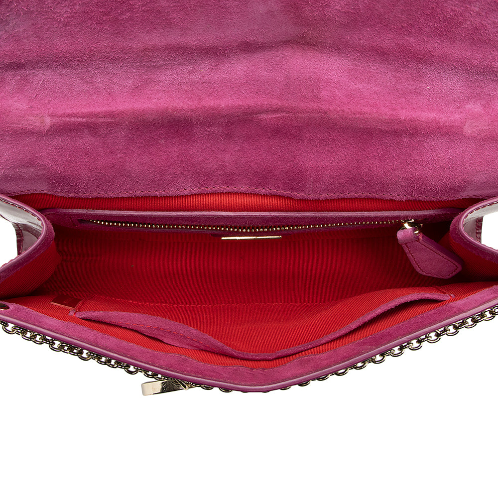 Christian Louboutin Patent Leather Riviera Clutch (SHF-19864)