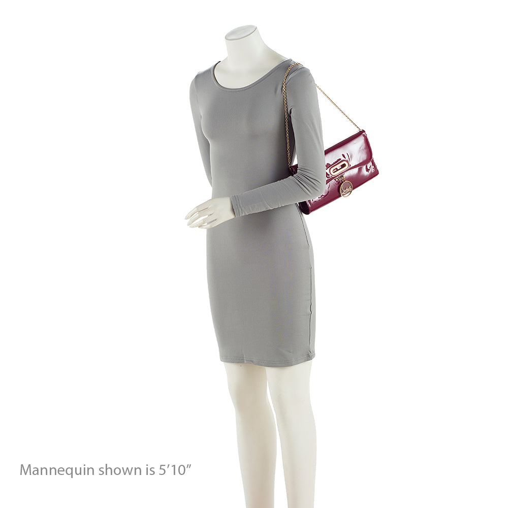 Christian Louboutin Patent Leather Riviera Clutch (SHF-19864)