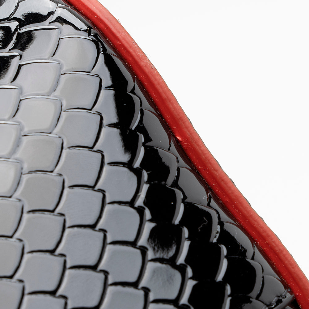 Christian Louboutin Perfprated Patent Leather Cabarock Large Tote (SHF-21343)