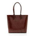 Christian Louboutin Shiny Croc Embossed Leather Cabata N/S Tote