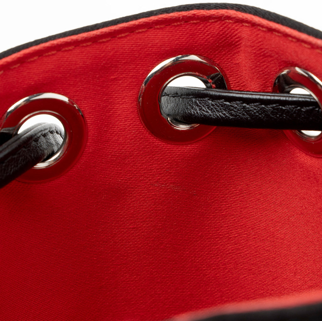 Christian Louboutin Leather Spiked Marie Jane Bucket Bag