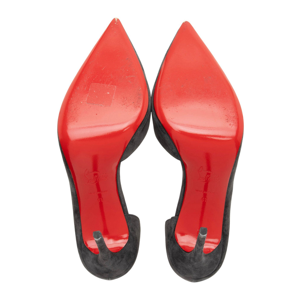 Christian Louboutin Suede Iriza d'Orsay Pumps - Size 11 / 41