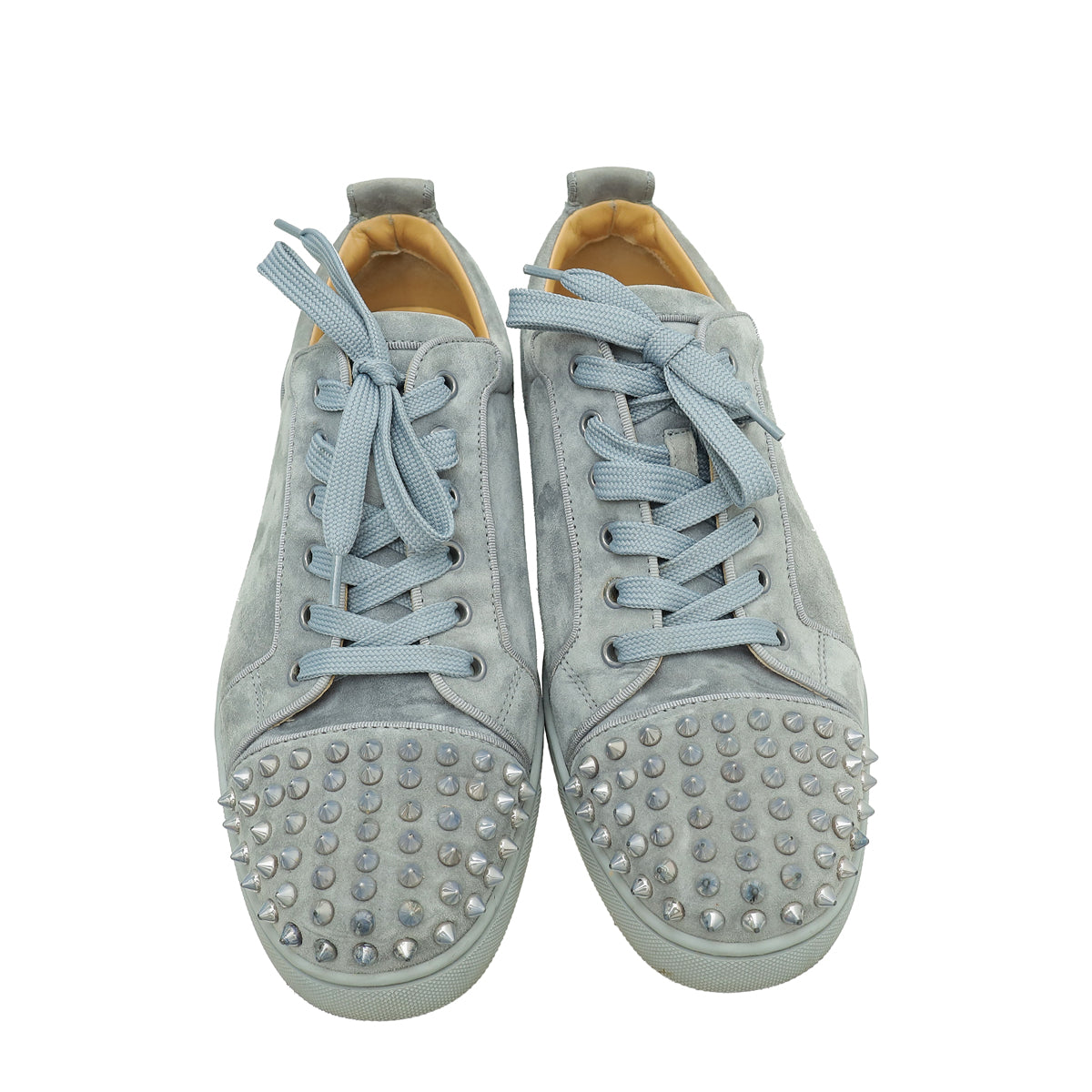 Christian Louboutin Gray Louis Junior Spike Sneakers 42.5