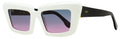 Retrosuperfuture Pointed Sunglasses Coccodrillo ZV5 White/Black 57mm White Black