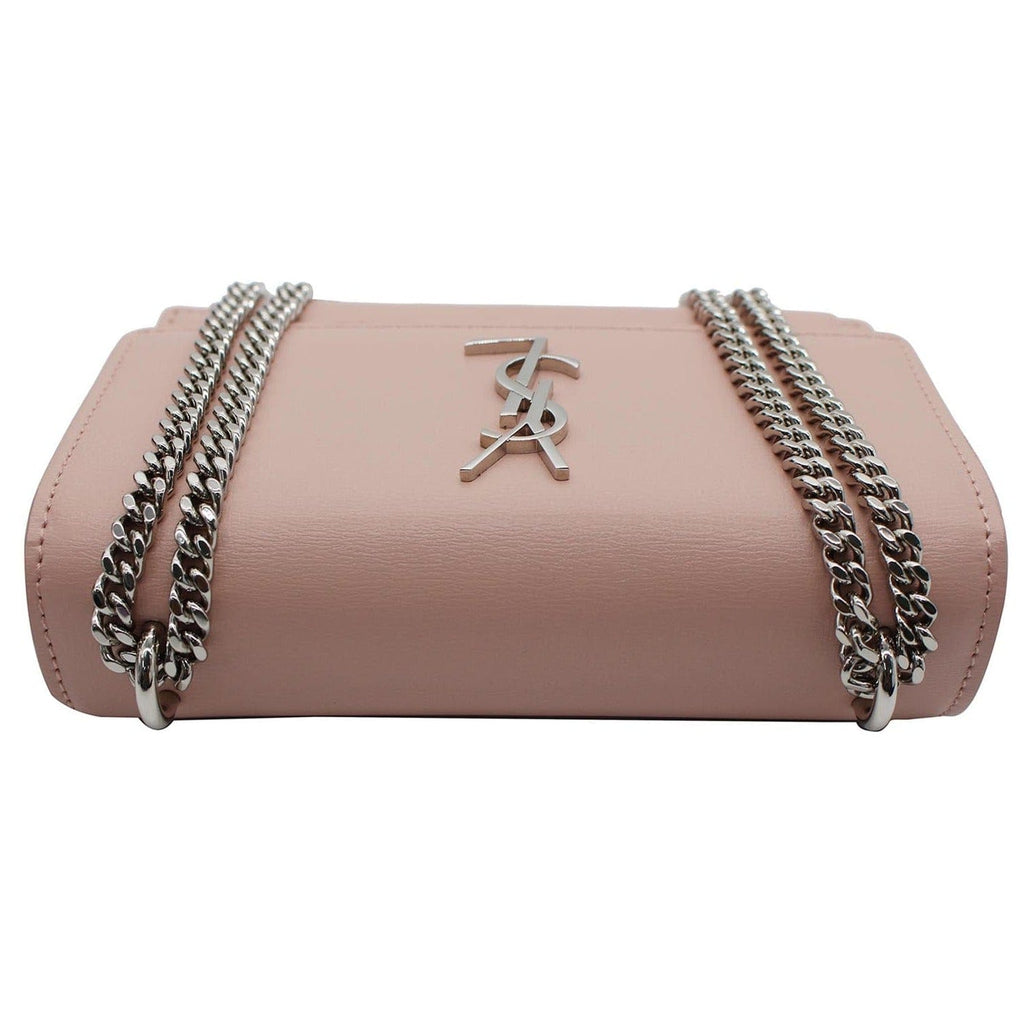 YVES SAINT LAURENT Monogram Sunset Medium Leather Shoulder Bag Pink