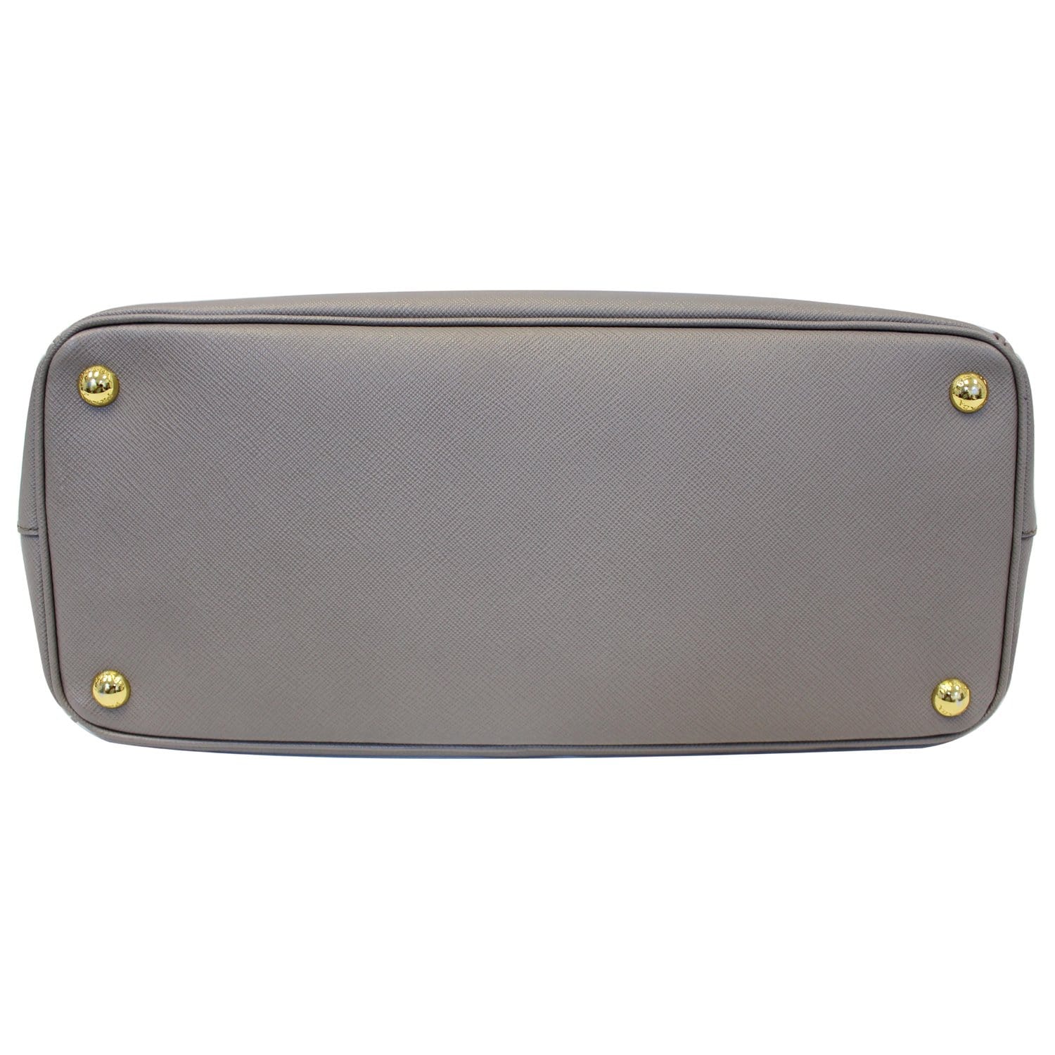 PRADA Saffiano Double Zip Executive Tote Shoulder Bag Grey
