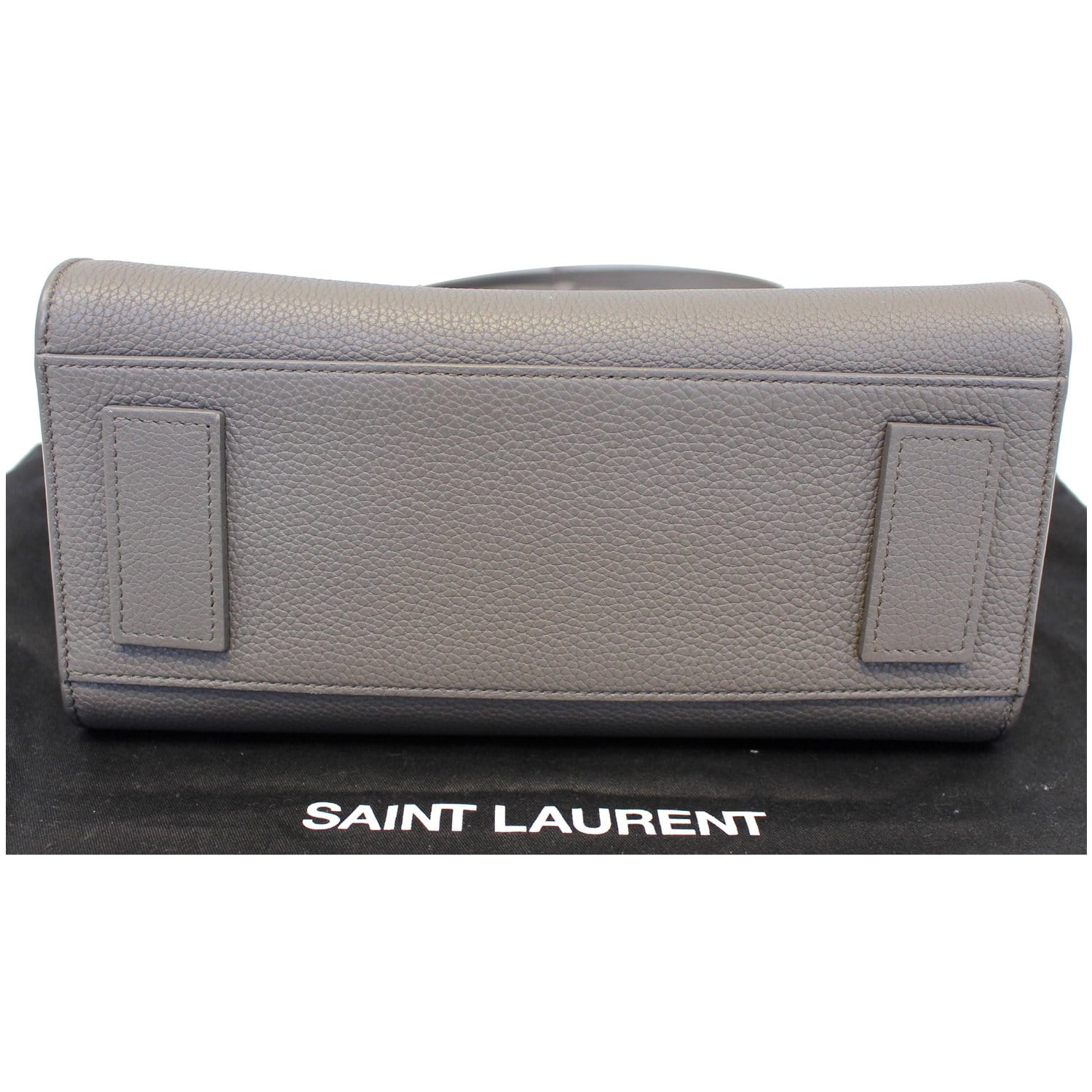 YVES SAINT LAURENT Sac de Jour Small Grained Leather Shoulder Bag Grey
