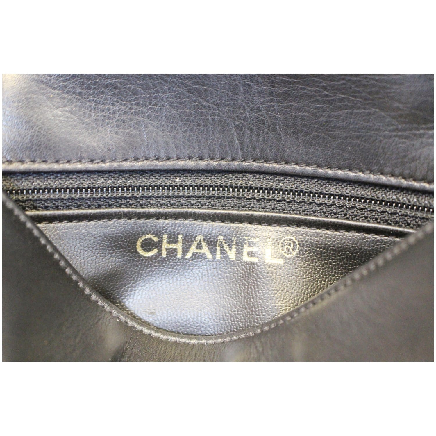 CHANEL Vintage Logo Plaque Bum Bag Black