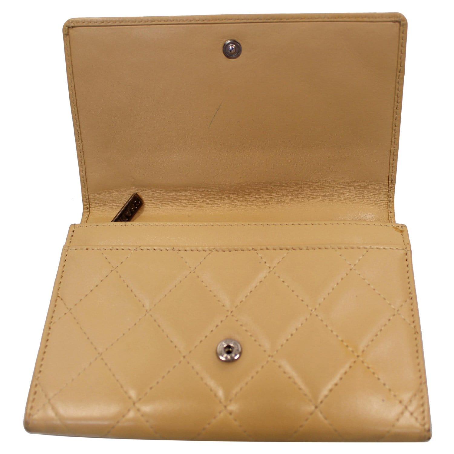 CHANEL Cambon Flap Calfskin Quilted Wallet Beige - 15% OFF