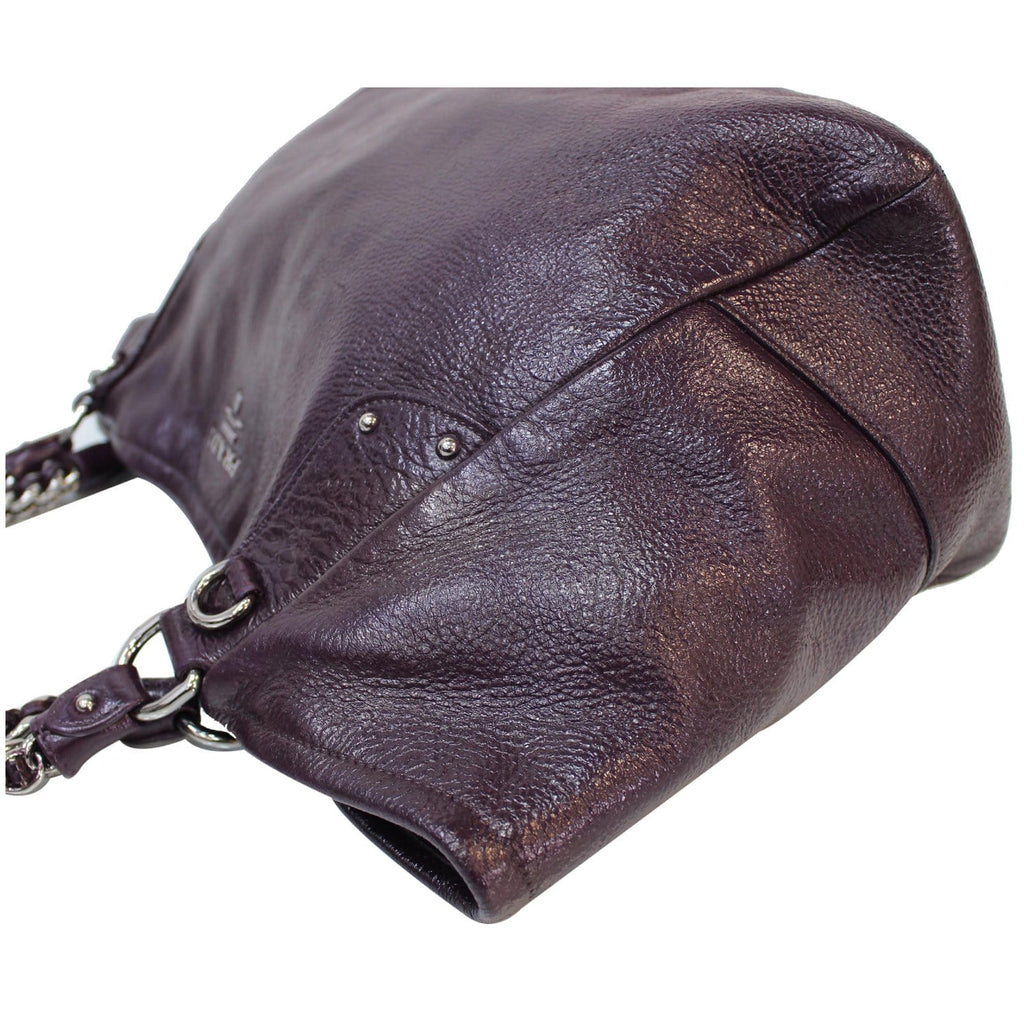 PRADA Cervo Lux Chain Shoulder Bag Purple