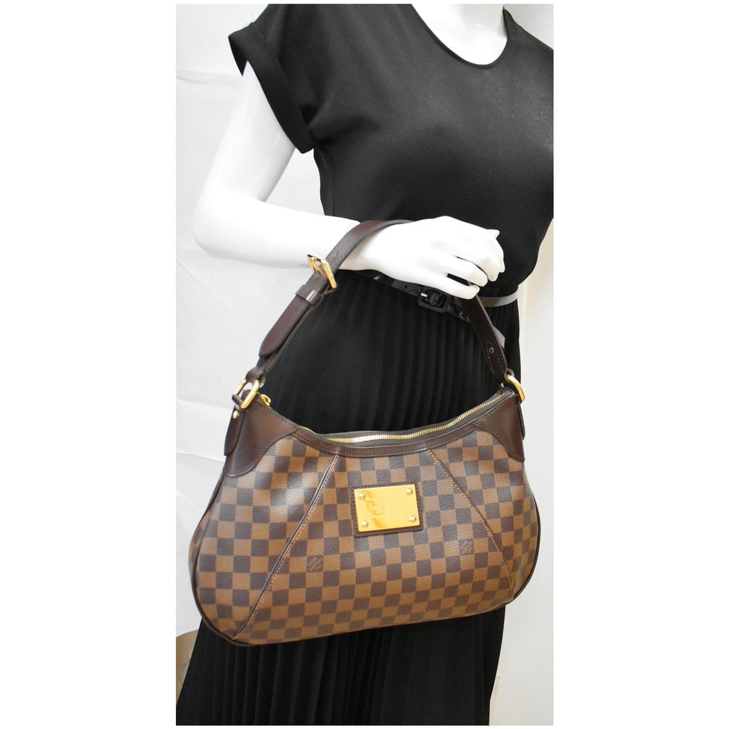 LOUIS VUITTON Thames GM Damier Ebene Shoulder Bag Brown