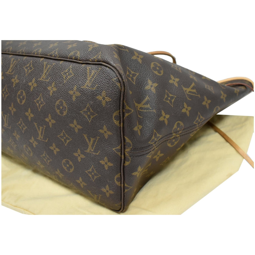 LOUIS VUITTON Neverfull GM Monogram Canvas Tote Shoulder Bag Brown