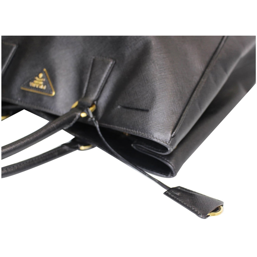 PRADA Galleria Large Saffiano Leather Tote Bag Black