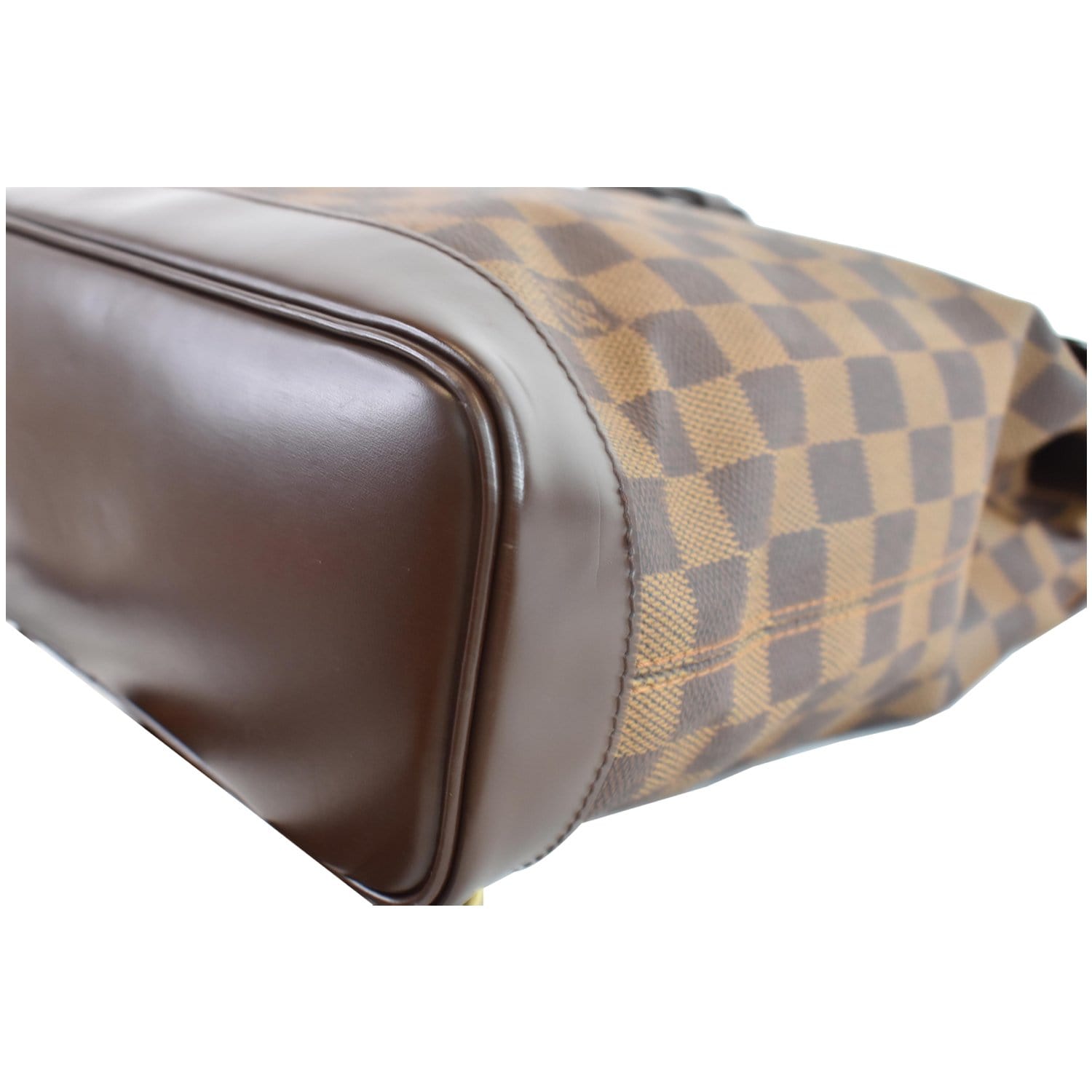 LOUIS VUITTON Soho Damier Ebene Backpack Bag Brown
