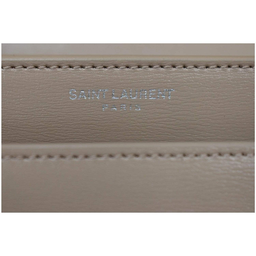 YVES SAINT LAURENT Monogram Sunset Medium Leather Shoulder Bag Beige