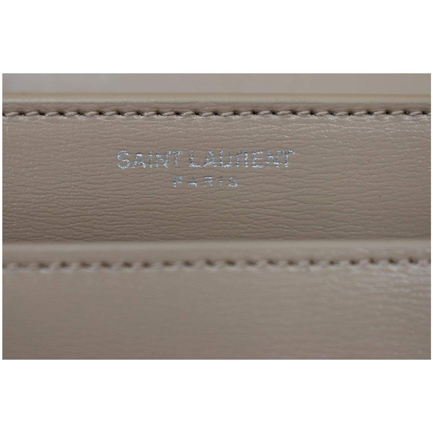 YVES SAINT LAURENT Monogram Sunset Medium Leather Shoulder Bag Beige