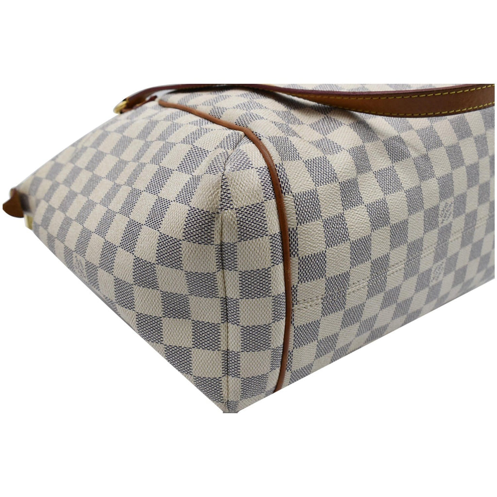 LOUIS VUITTON Totally MM Damier Azur Shoulder Bag White