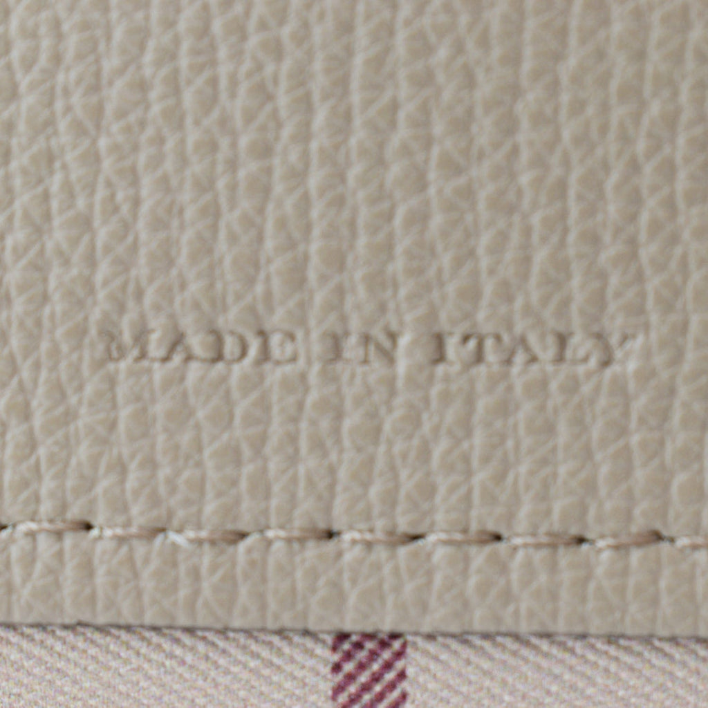 BURBERRY Reversible Haymarket Coated Canvas Tote Bag Tan
