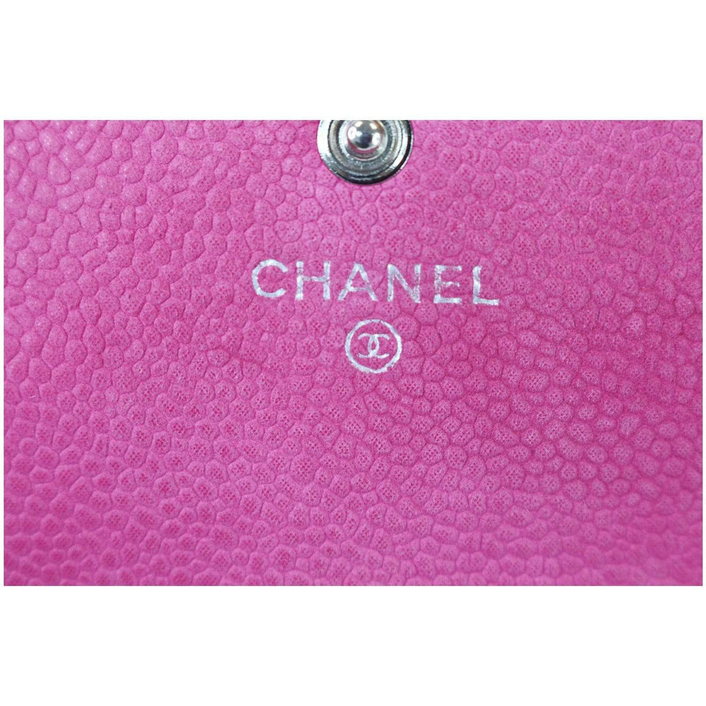 CHANEL CC Caviar Leather Long Wallet Pink - 25% OFF