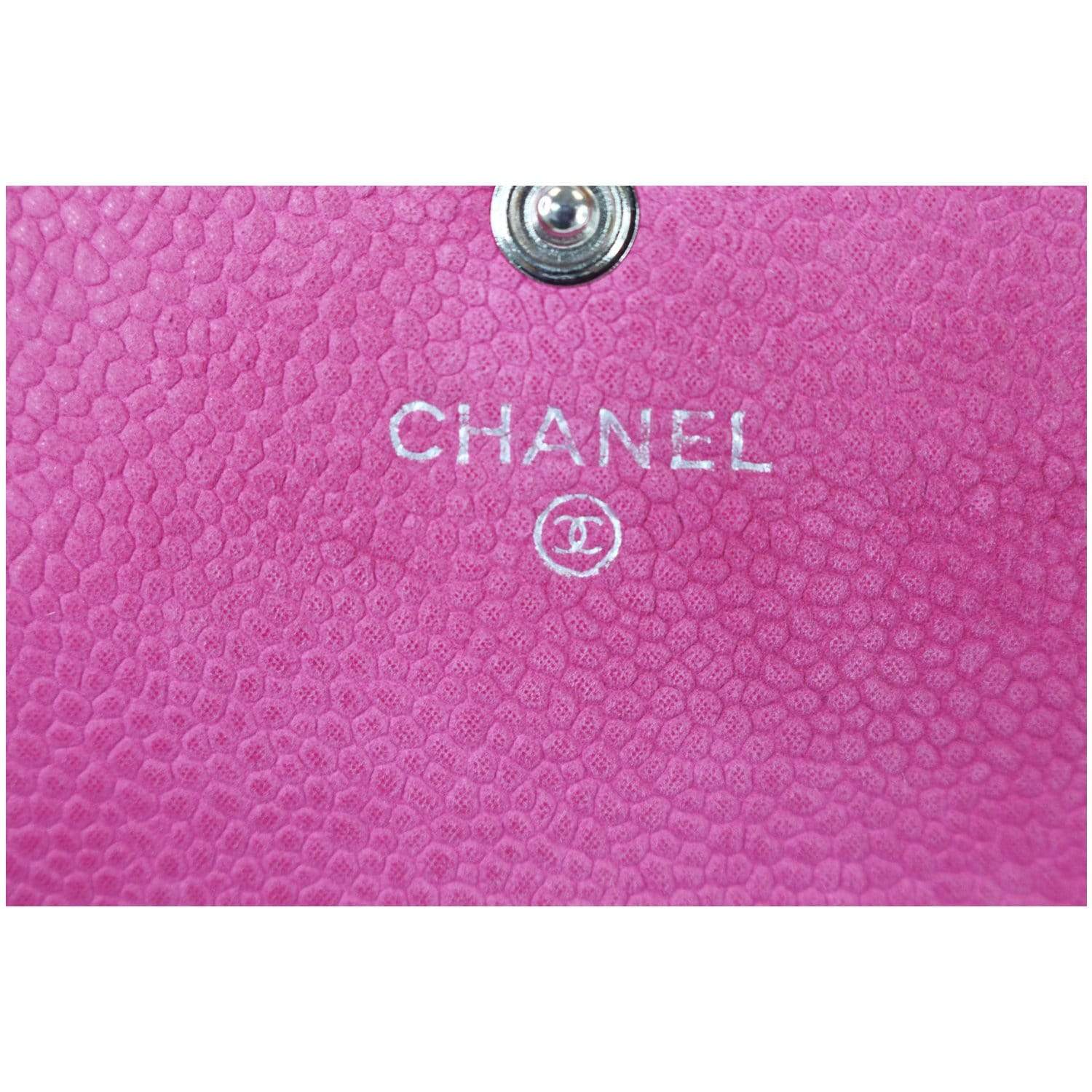 CHANEL CC Caviar Leather Long Wallet Pink - 25% OFF