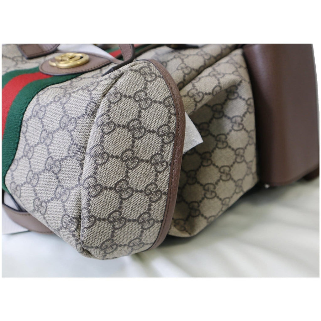 GUCCI Ophidia GG Medium Supreme Canvas Backpack Beige/Ebony 598140 - 15% OFF