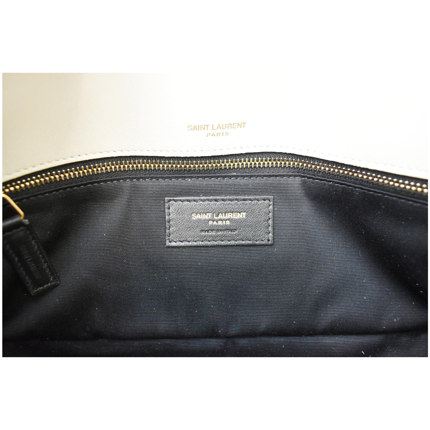 YVES SAINT LAURENT Kate Supple 99 Lambskin Leather Chain Shoulder Bag Light cream