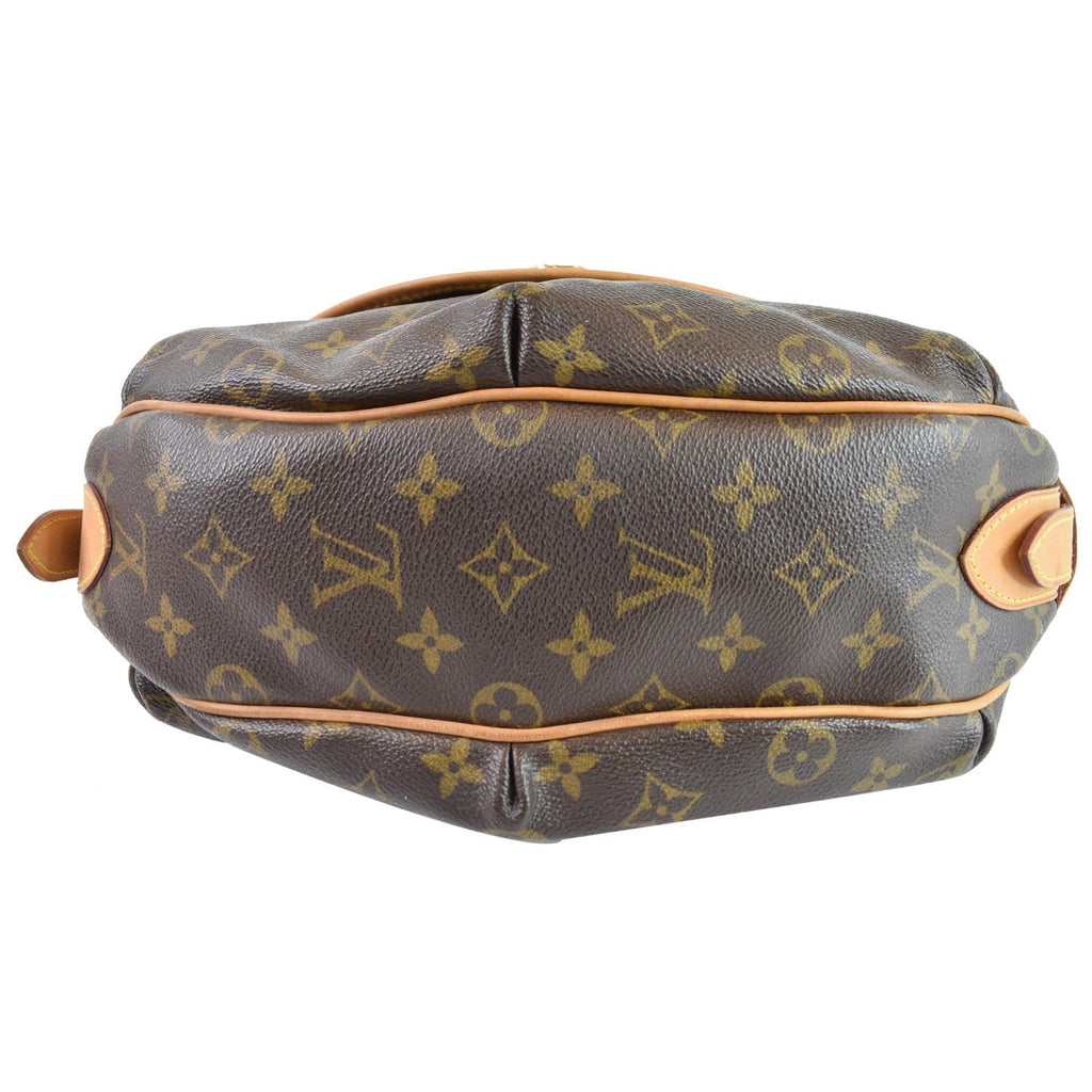 LOUIS VUITTON Tulum GM Monogram Canvas Shoulder Bag Brown