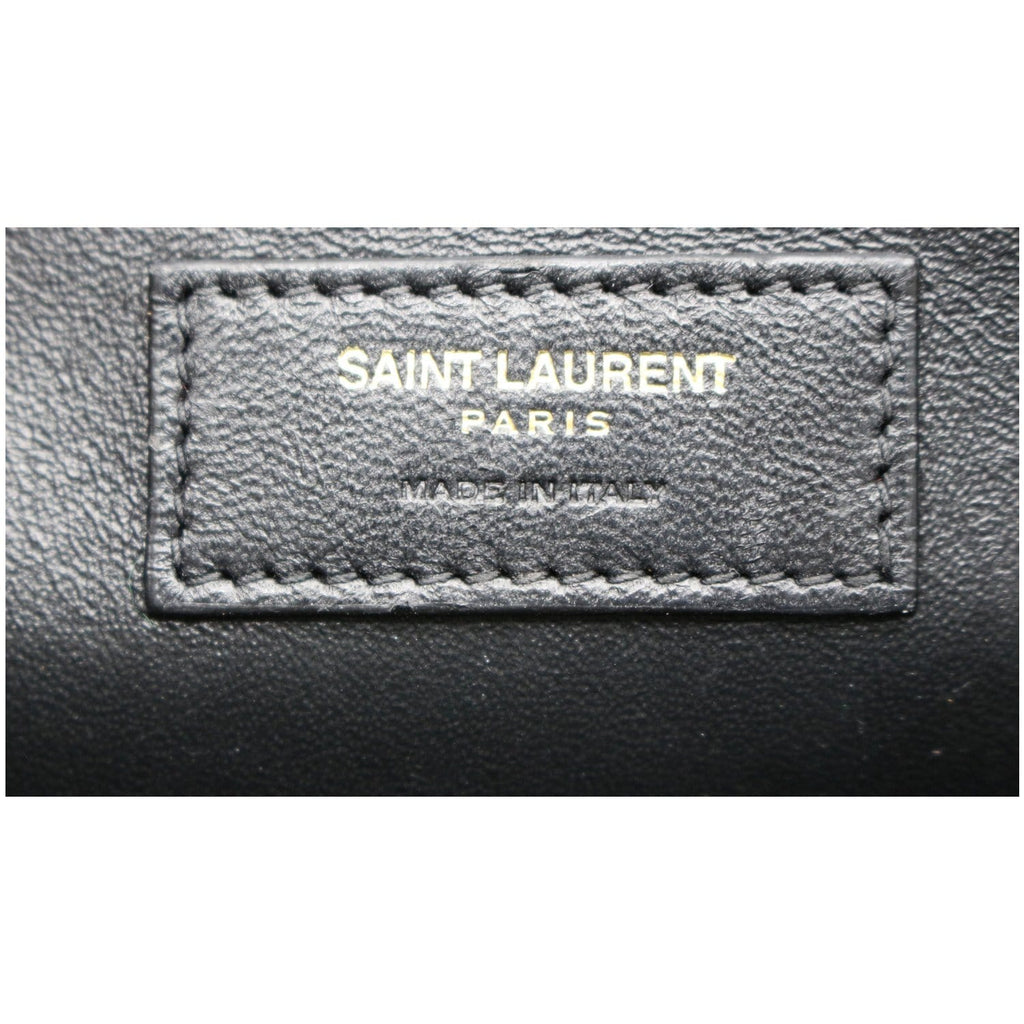 YVES SAINT LAURENT Uptown Medium Leather Tote Bag White
