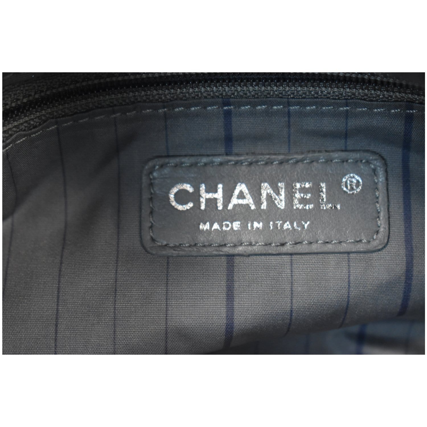 CHANEL Twisted Zipper Tweed Leather Shoulder Bag Black
