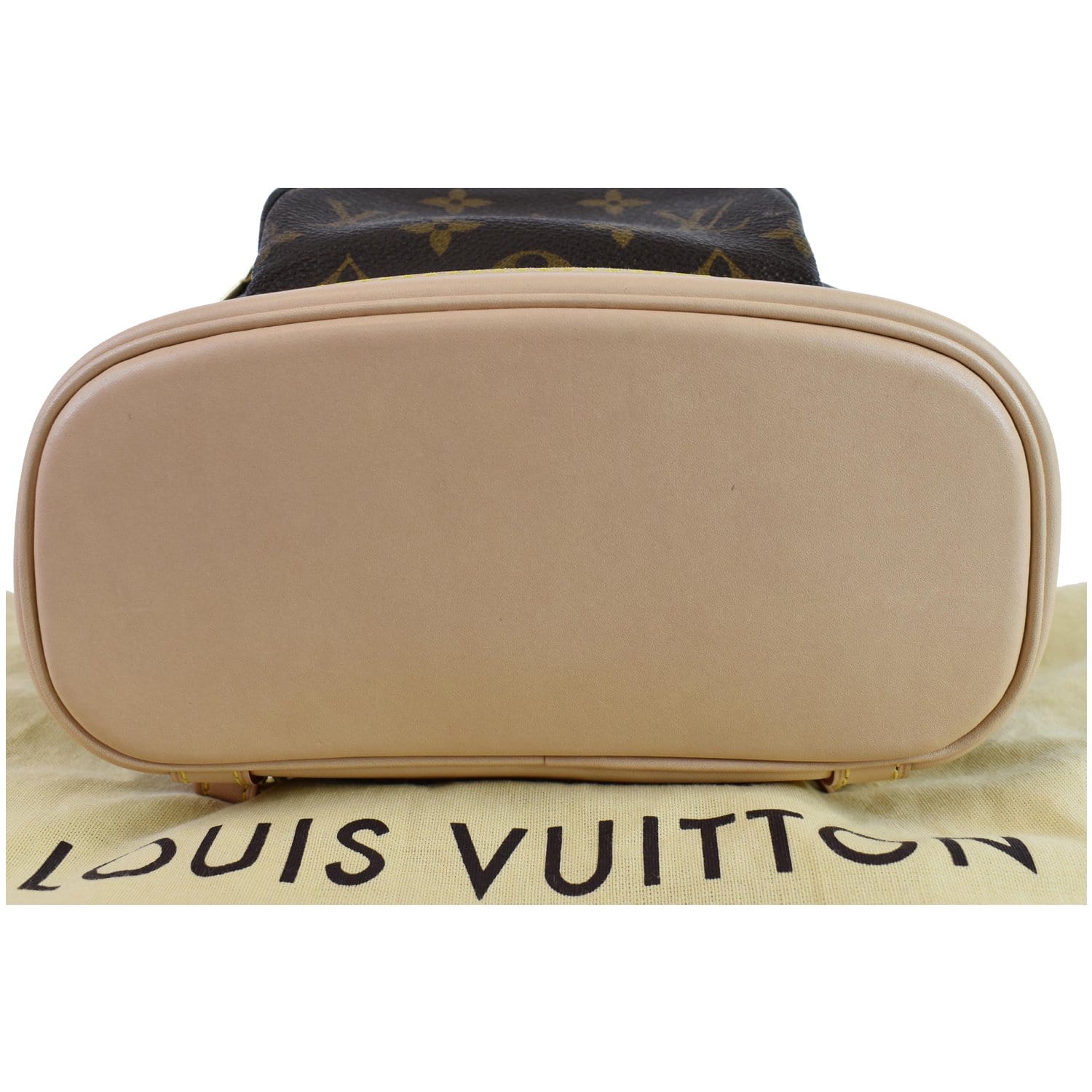 LOUIS VUITTON Mini Montsouris Monogram Canvas Backpack Bag Brown