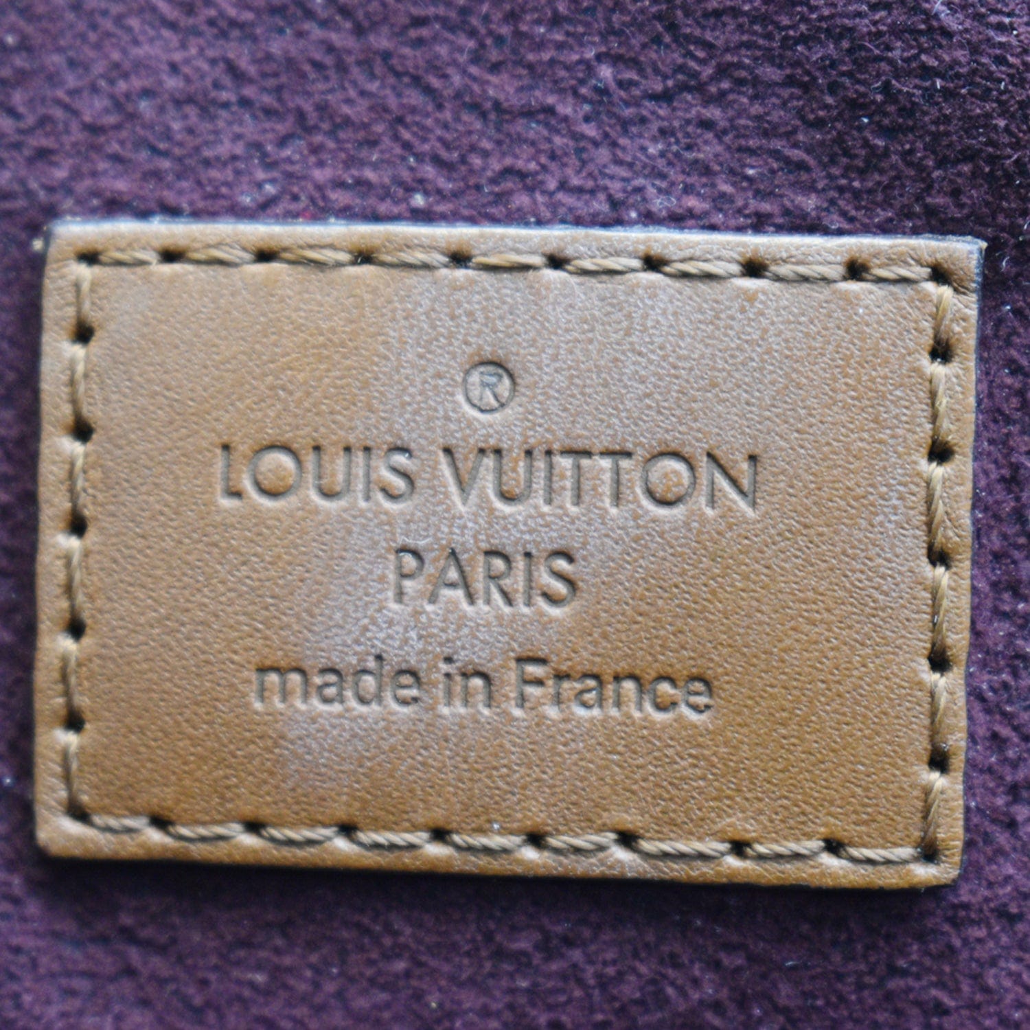 LOUIS VUITTON Belmont Damier Ebene Tote Bag Brown