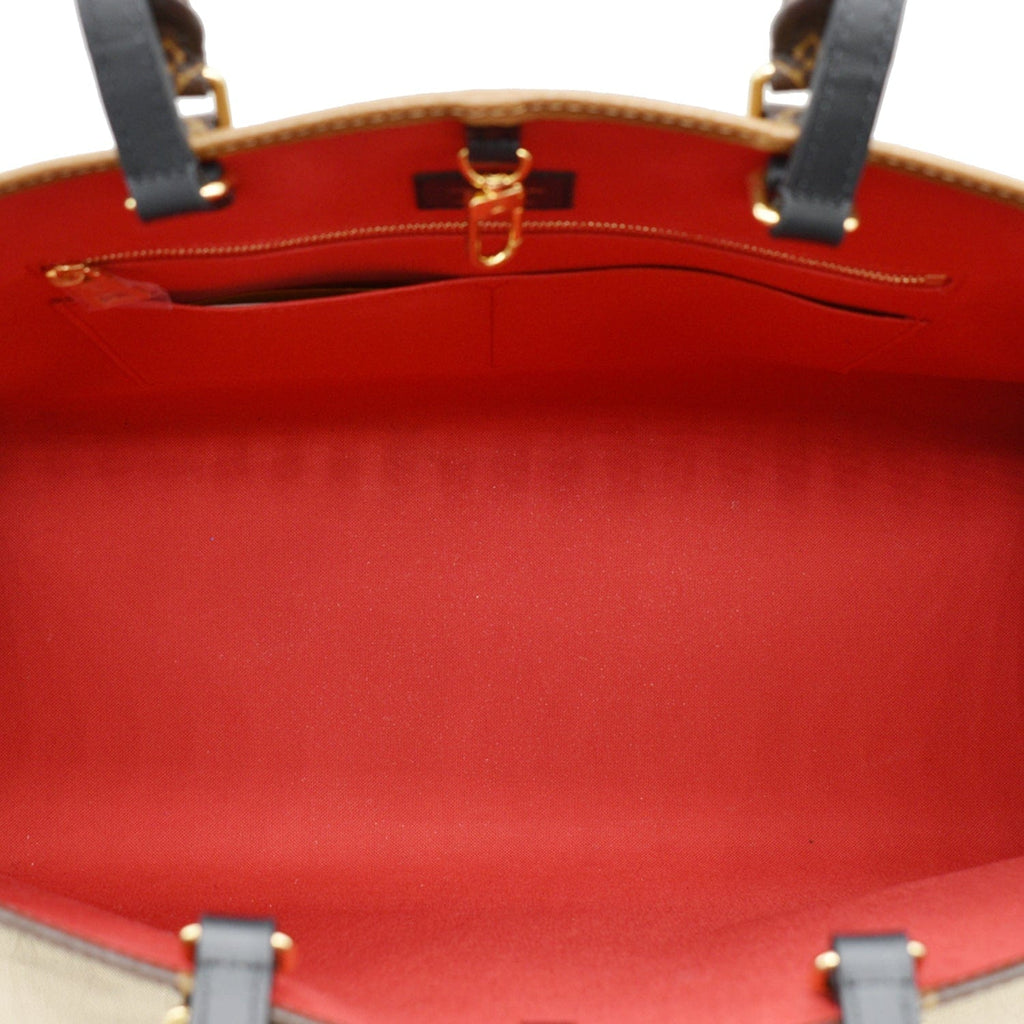 LOUIS VUITTON Onthego GM Giant Monogram Canvas Tote Shoulder Bag Brown