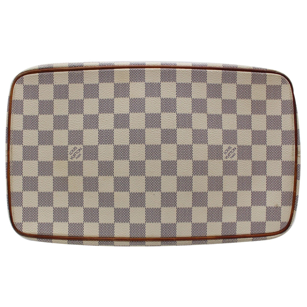 LOUIS VUITTON Saleya MM Damier Azur Tote Bag White