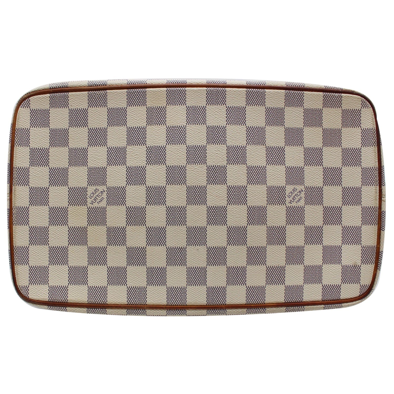 LOUIS VUITTON Saleya MM Damier Azur Tote Bag White