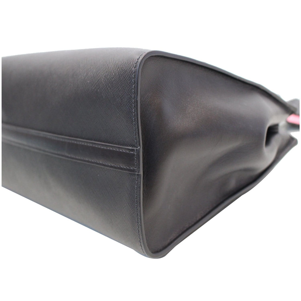 PRADA Paradigme Saffiano Leather Tote Shoulder Bag Black