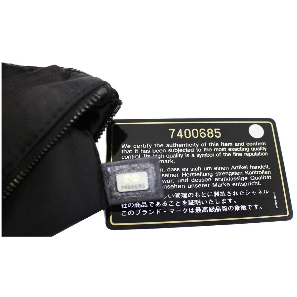 CHANEL Wristlet Cosmetic Pouch Black