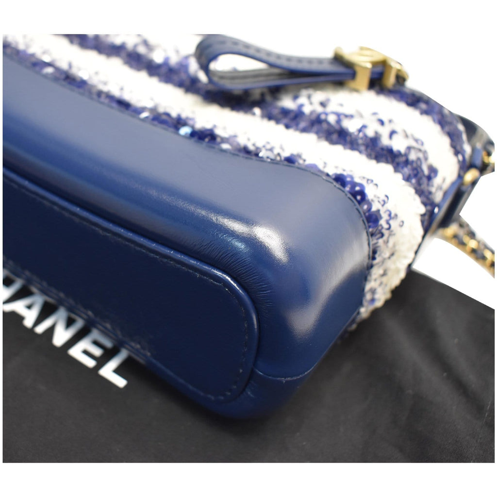 CHANEL Gabrielle Sequins Small Hobo Shoulder Bag Blue/White - 15% OFF