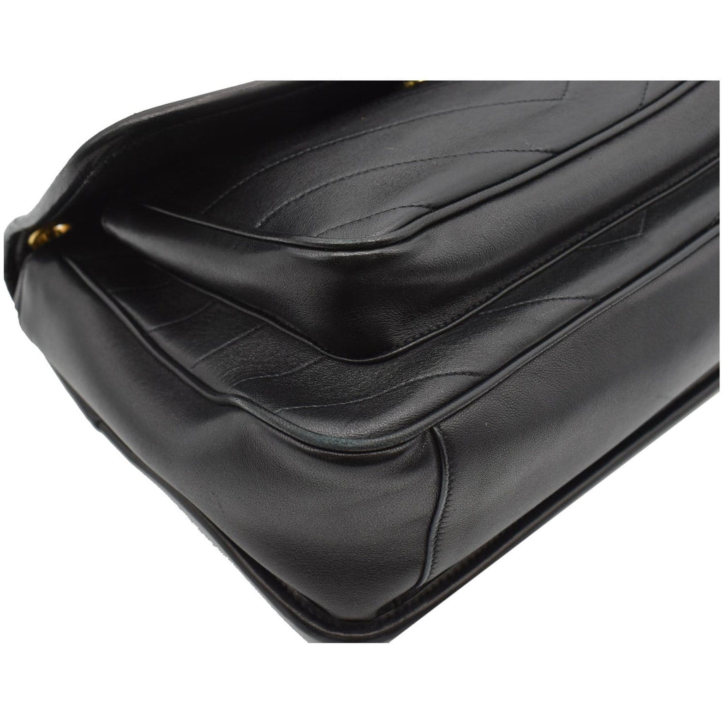 YVES SAINT LAURENT Niki Medium Leather Shoulder Bag Black