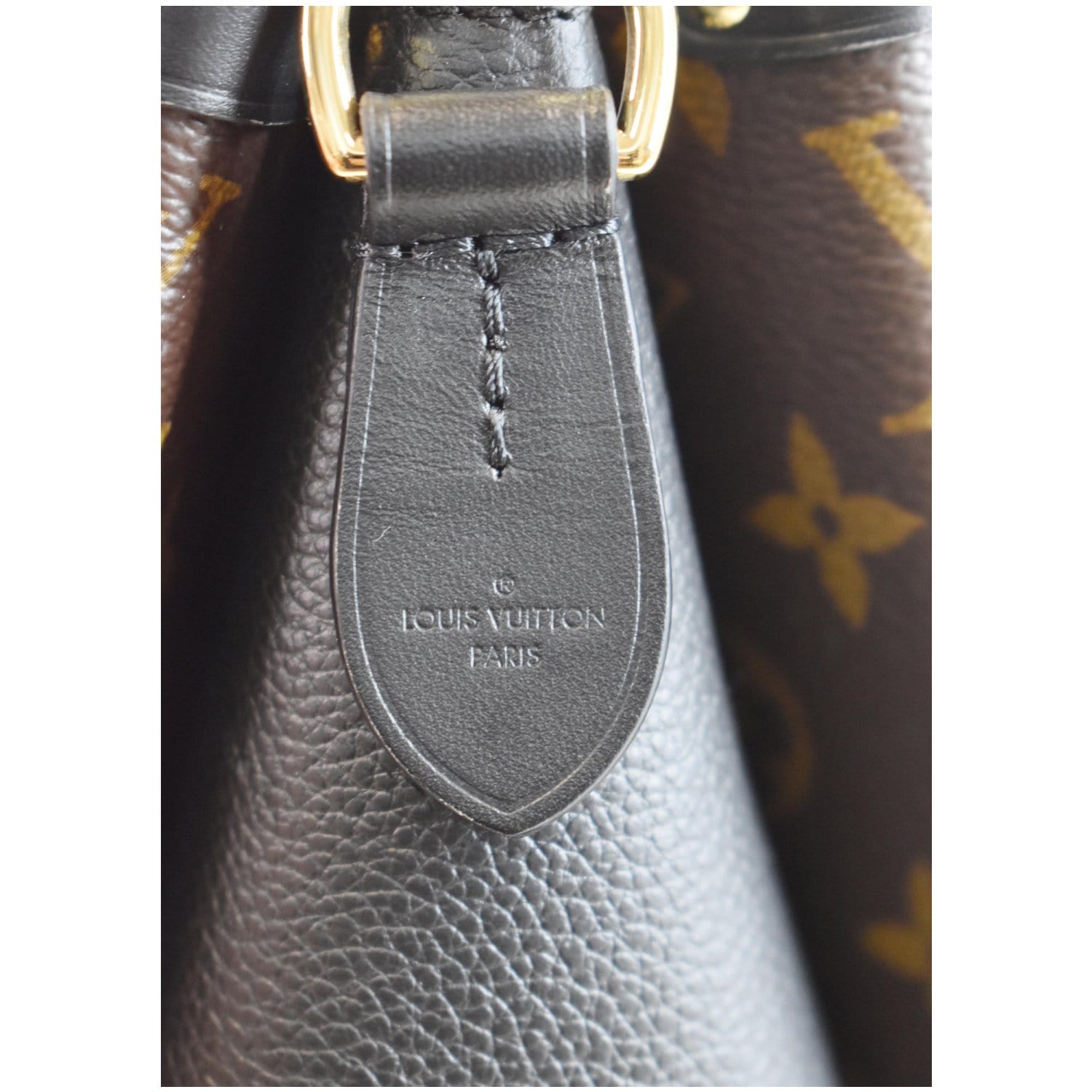 LOUIS VUITTON Soufflot MM Monogram Canvas Shoulder Bag Black