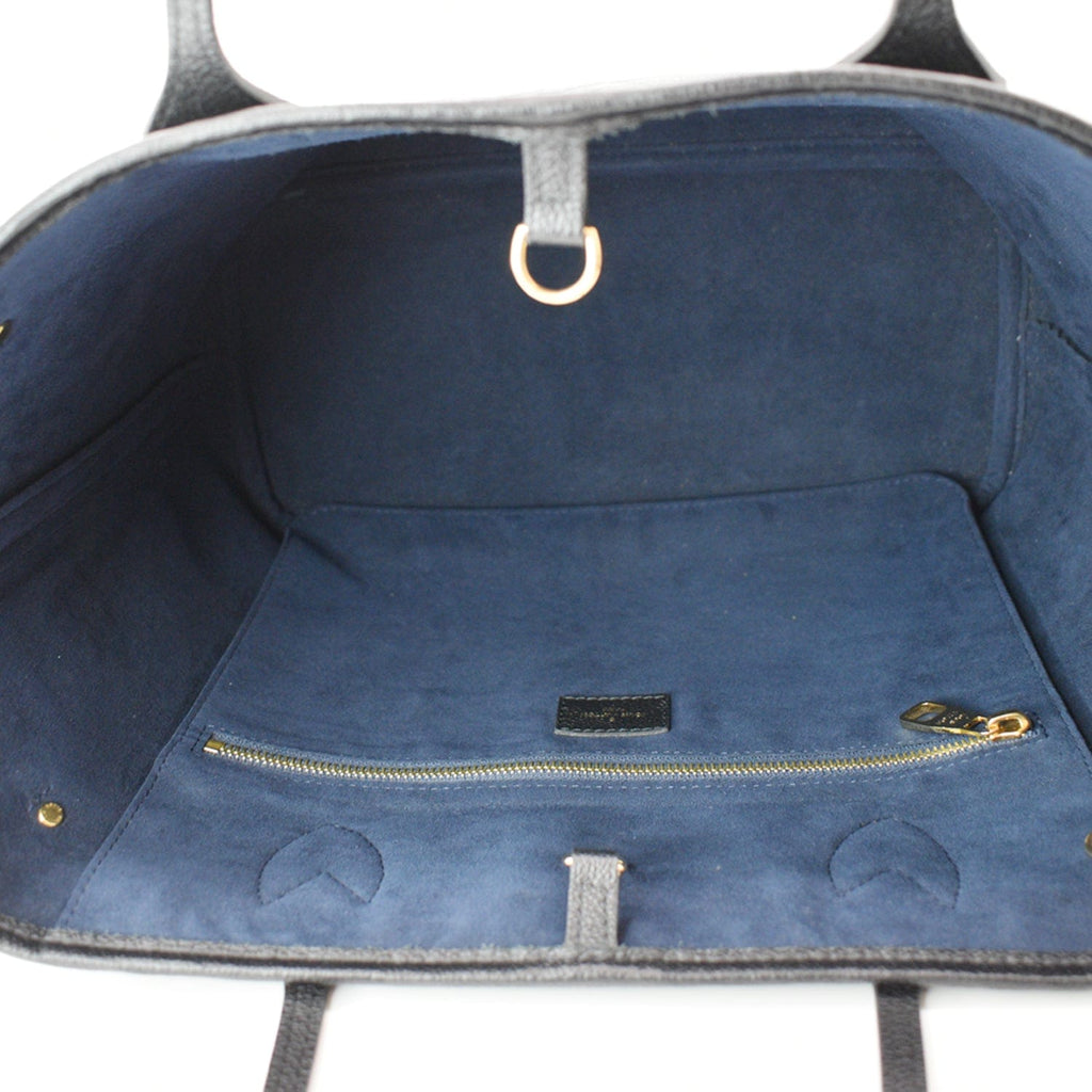 LOUIS VUITTON Neverfull MM Monogram Empreinte Tote Bag Black