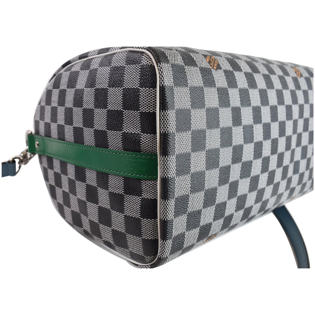 LOUIS VUITTON Speedy 30 Bandouliere Damier Shoulder Bag Black White