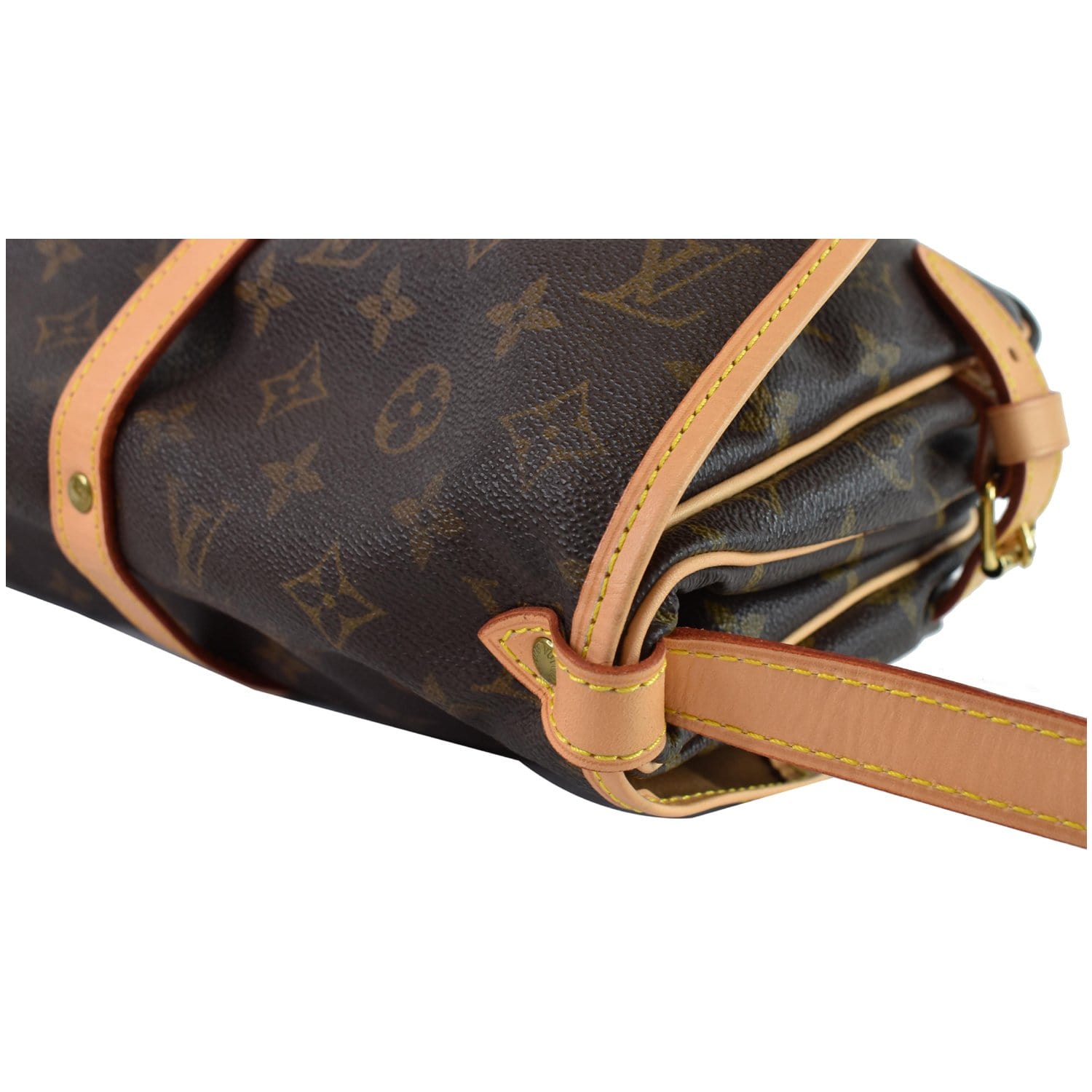 LOUIS VUITTON Saumur 30 Monogram Canvas Shoulder Bag Brown