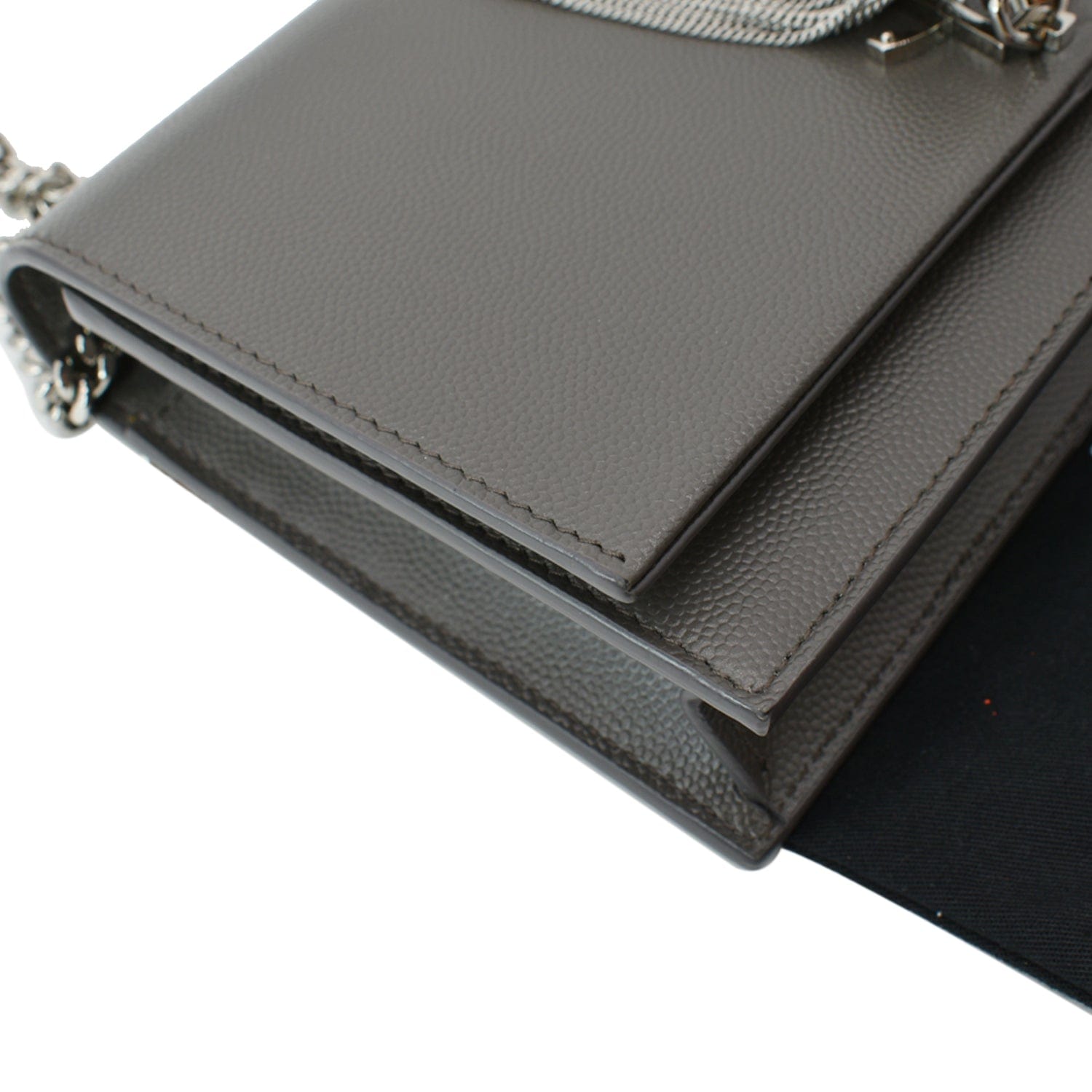 YVES SAINT LAURENT Small Kate Tassel Leather Shoulder Bag Grey - Hot Deals