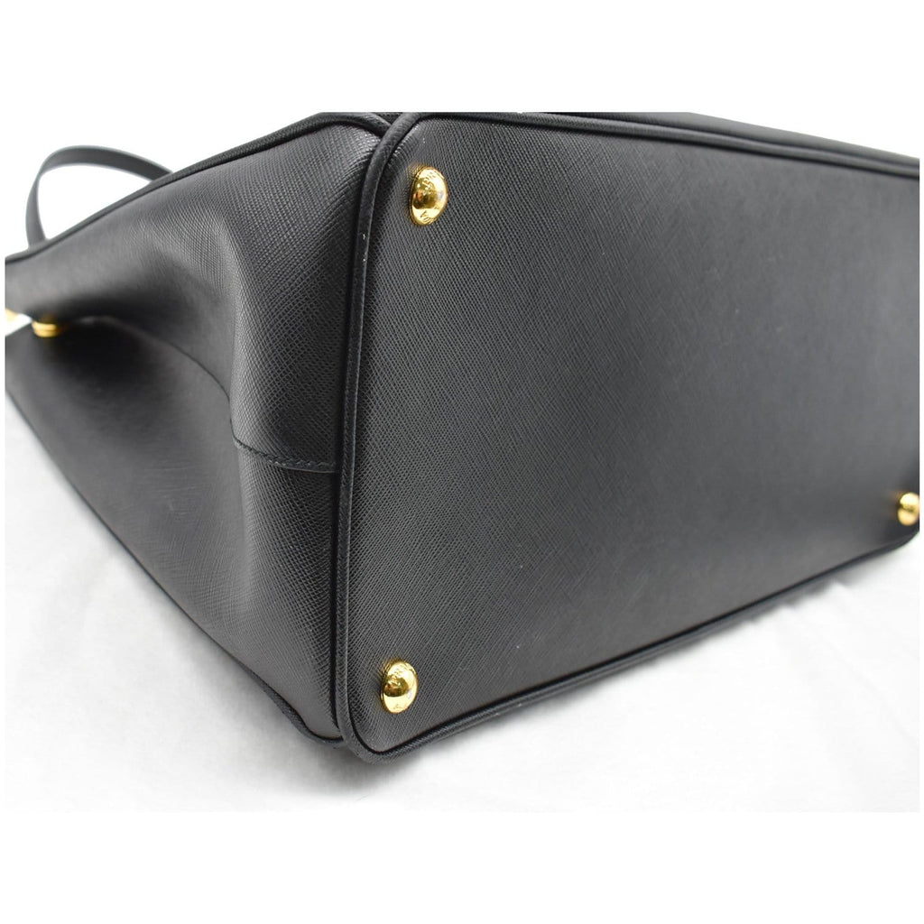PRADA Galleria Large Saffiano Leather Tote Bag Black