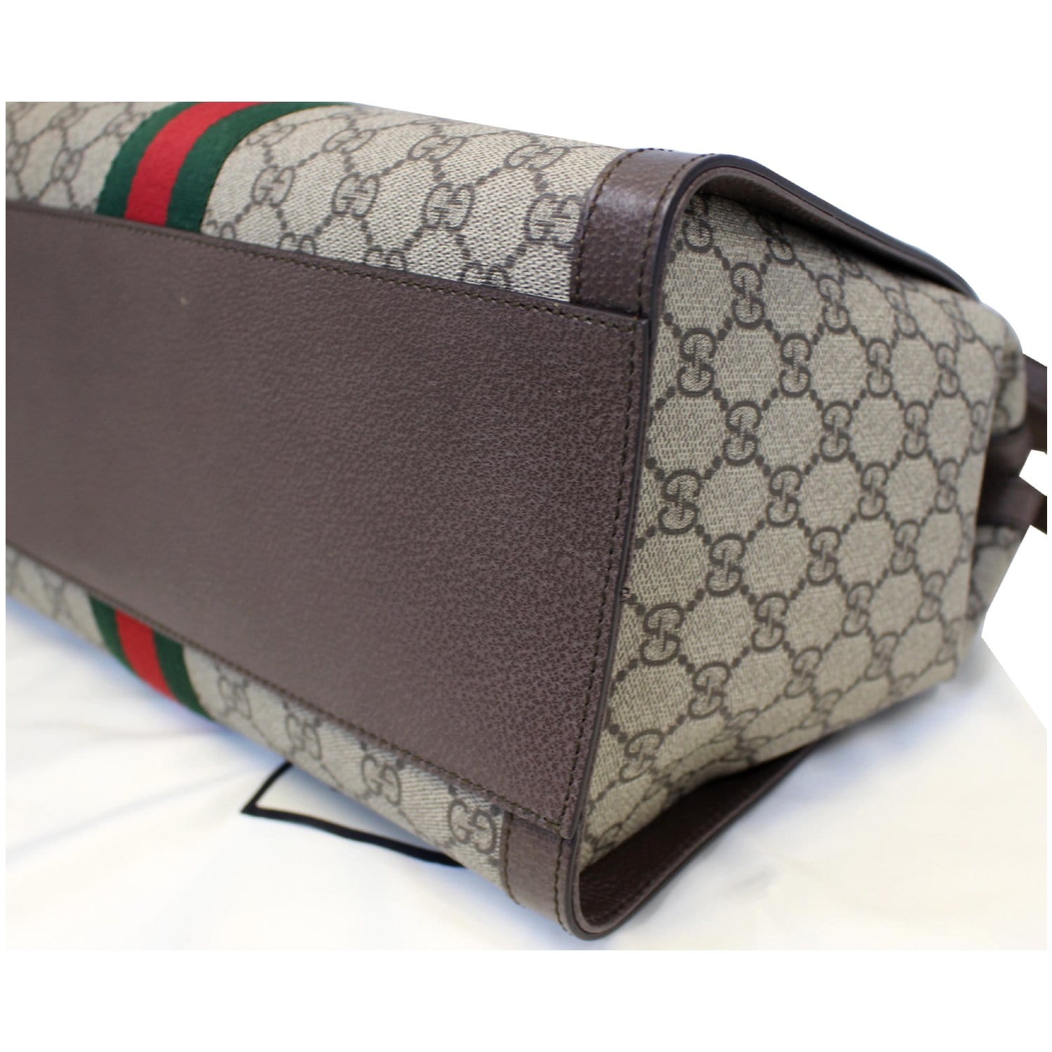 GUCCI Ophidia Medium GG Supreme Tote Shoulder Bag Beige 524537