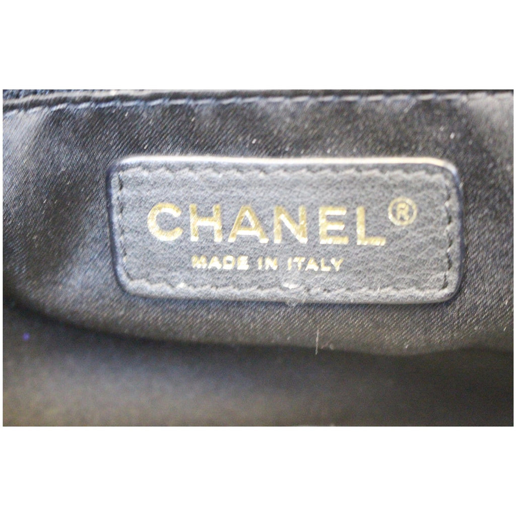 CHANEL Grand Shopping Caviar Leather Tote Bag Black