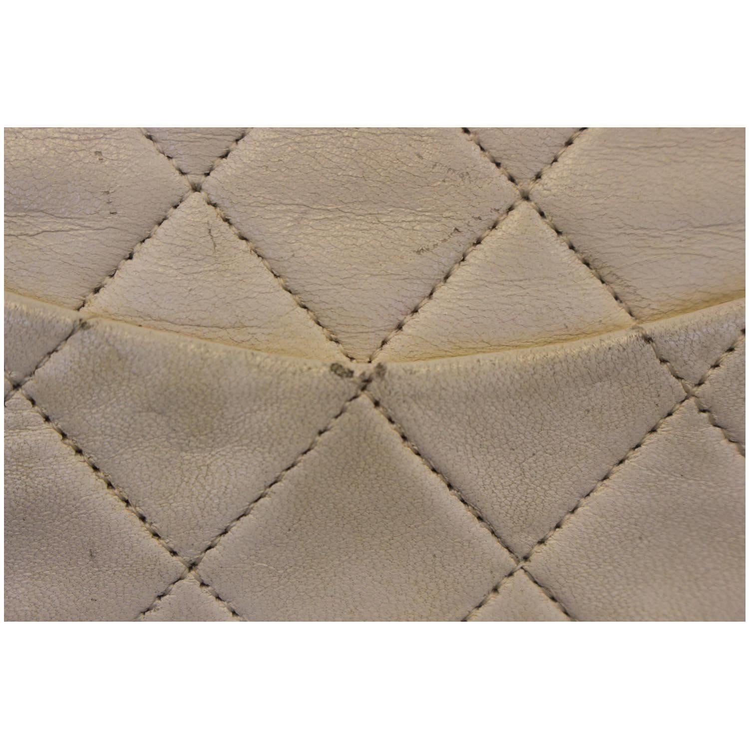 Chanel Classic Medium Double Flap Shoulder Bag Ivory