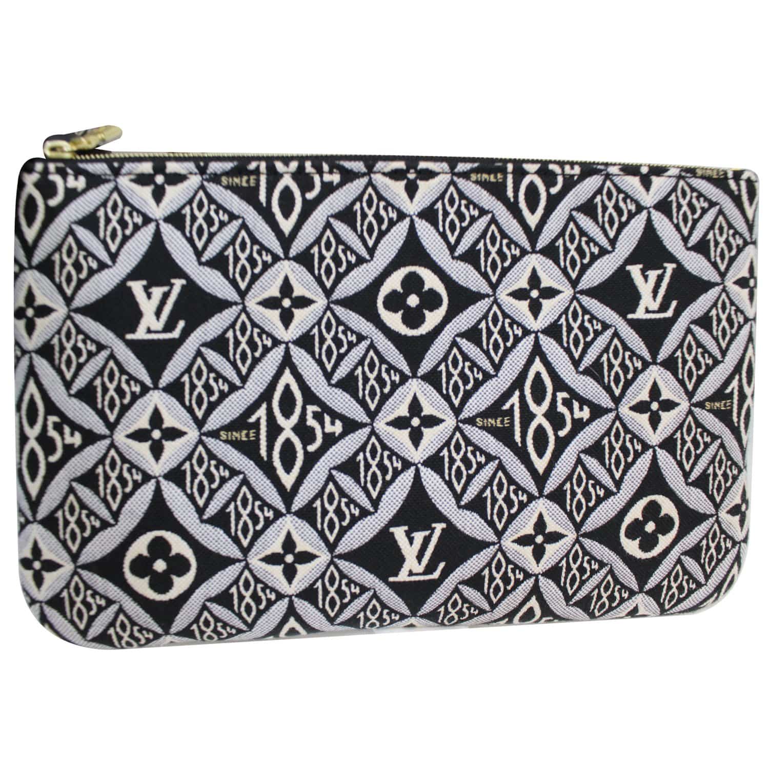 LOUIS VUITTON Since 1854 Neverfull MM Jacquard Shoulder Bag Grey