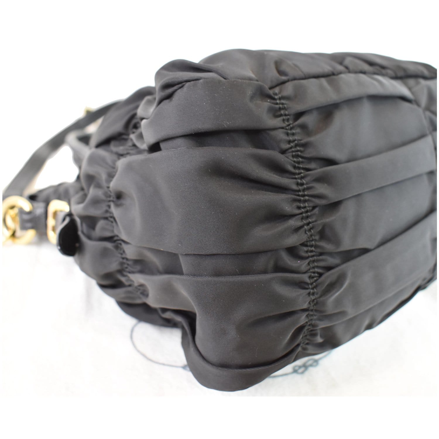 PRADA Gaufre Nappa Leather Tote Bag Black BN1336